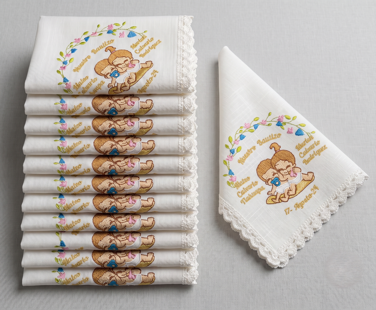 12 Servilletas Para Bautizo