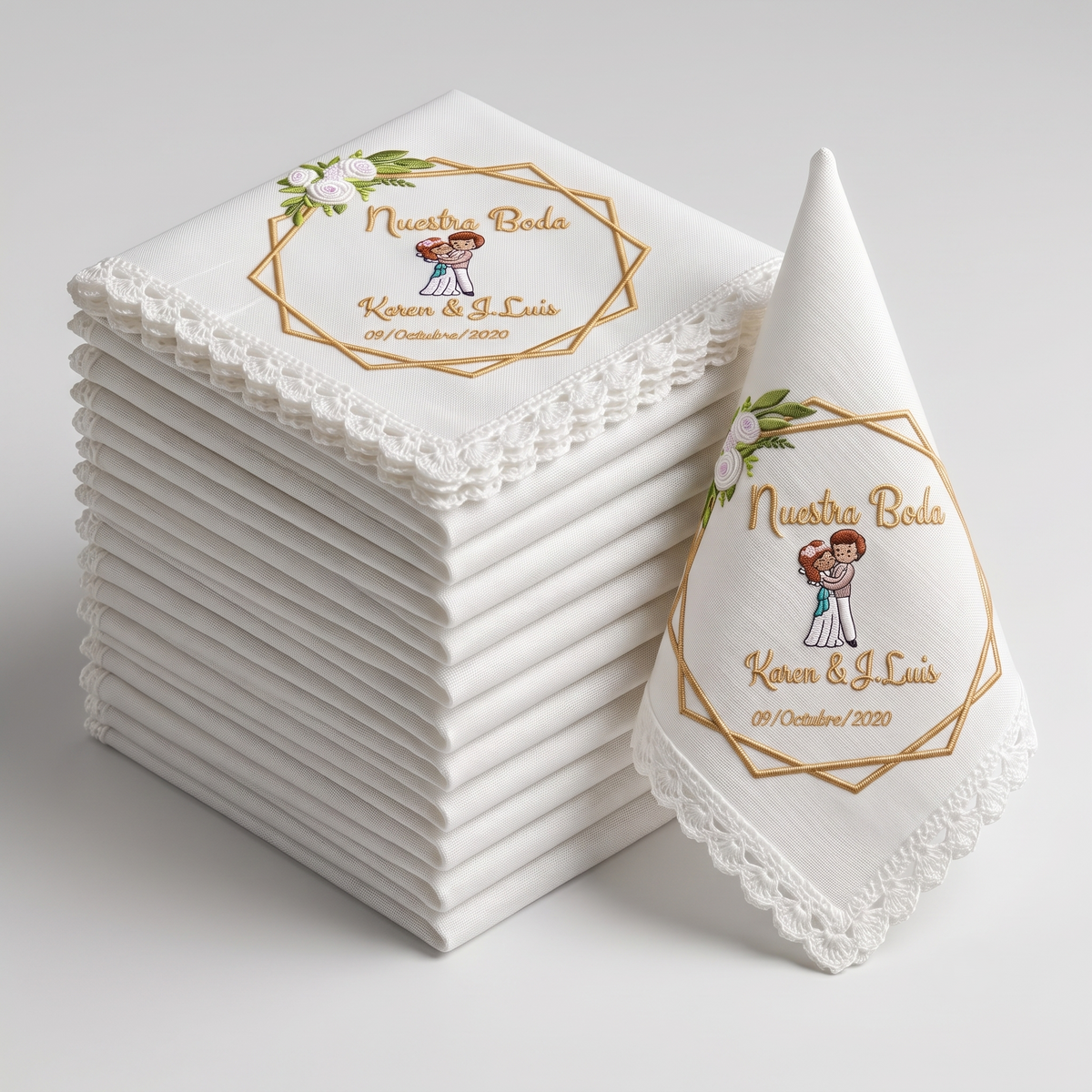 12 Wedding Napkins