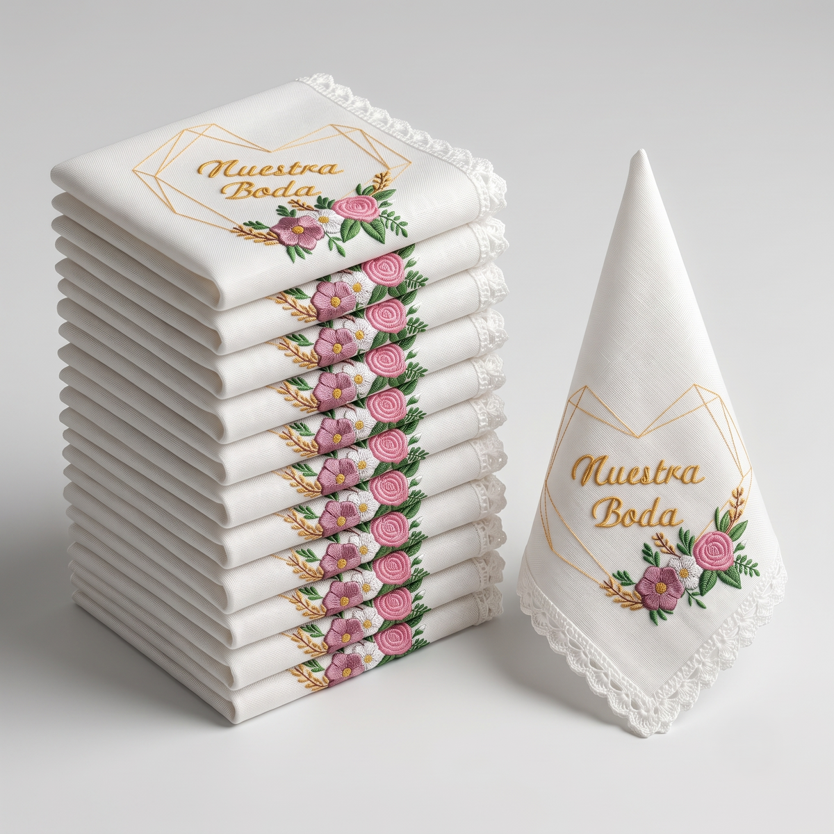 12 Wedding Napkins