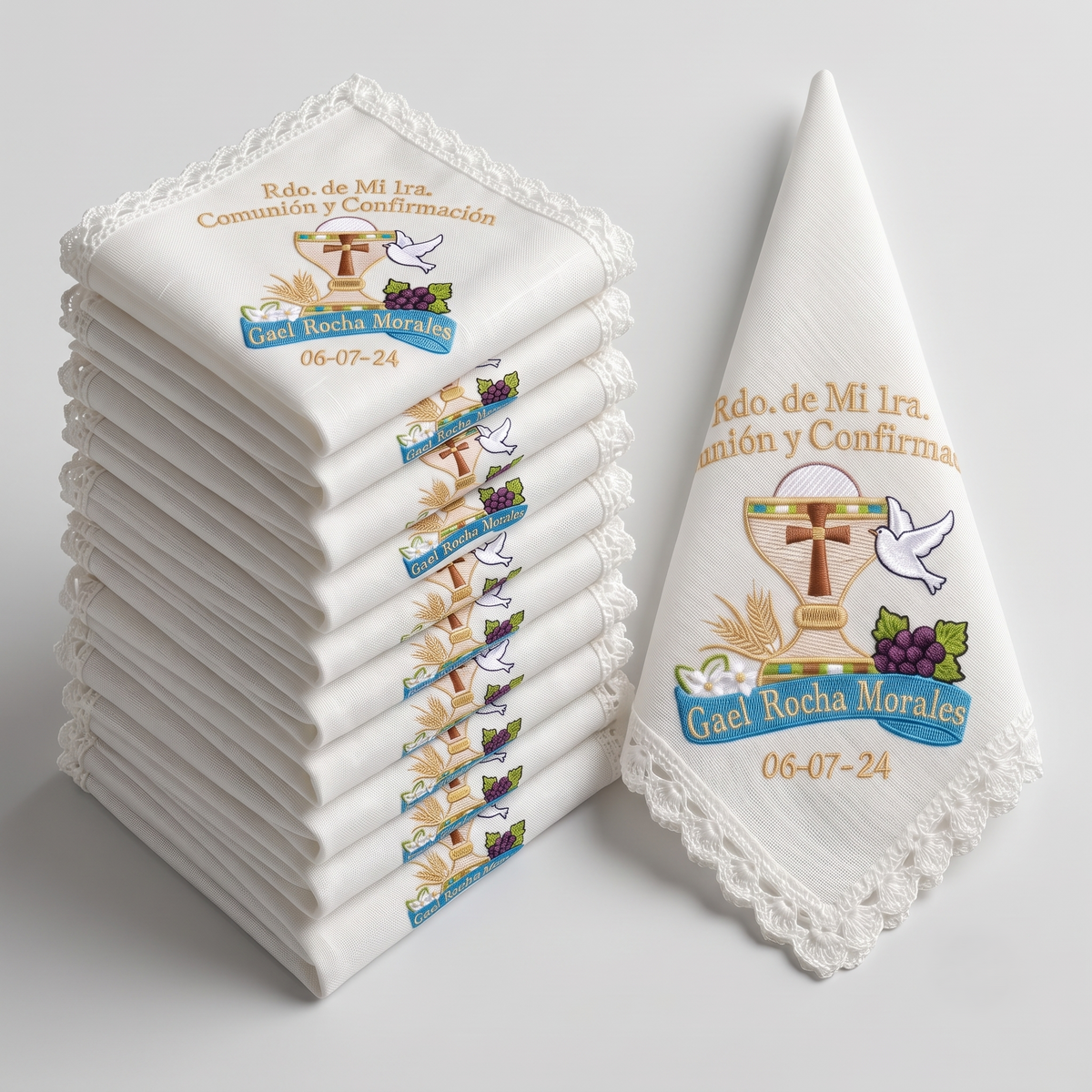 12 Servilletas Para Comunión