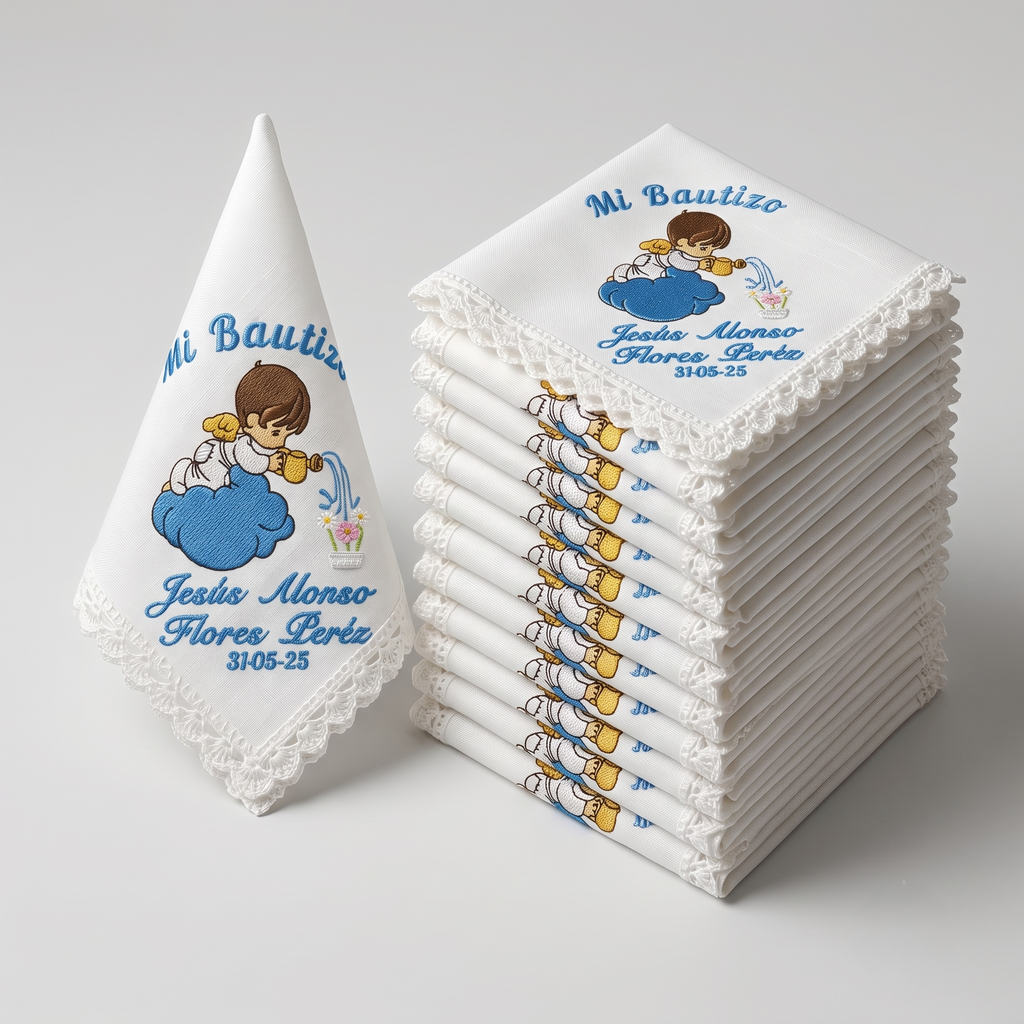12 Servilletas Para Bautizo