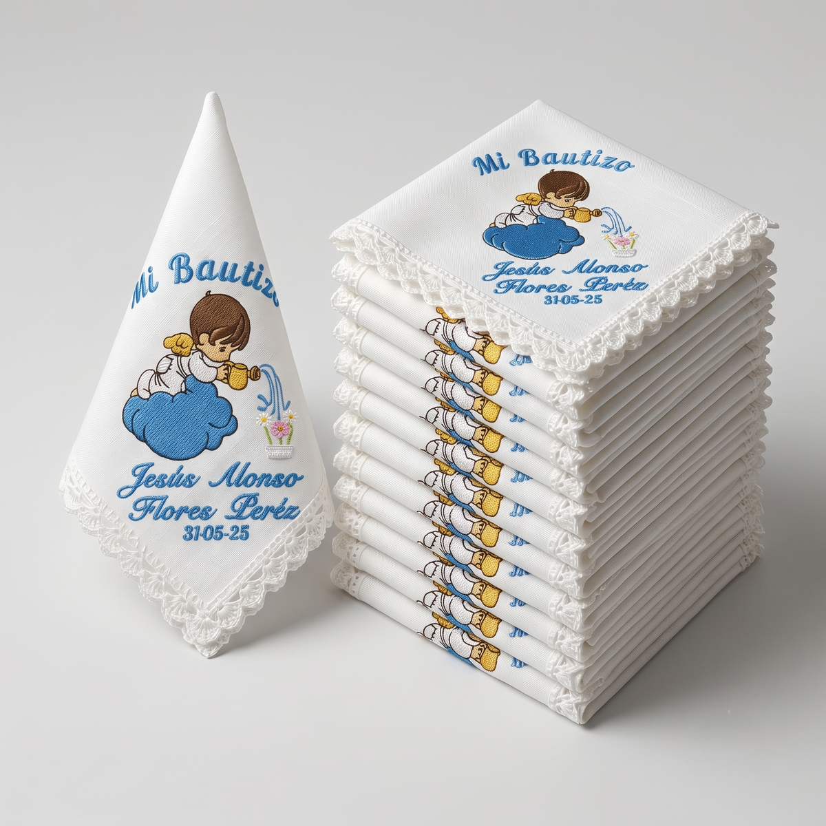 12 Servilletas Para Bautizo