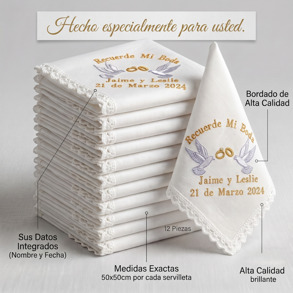 12 Servilletas Para Boda