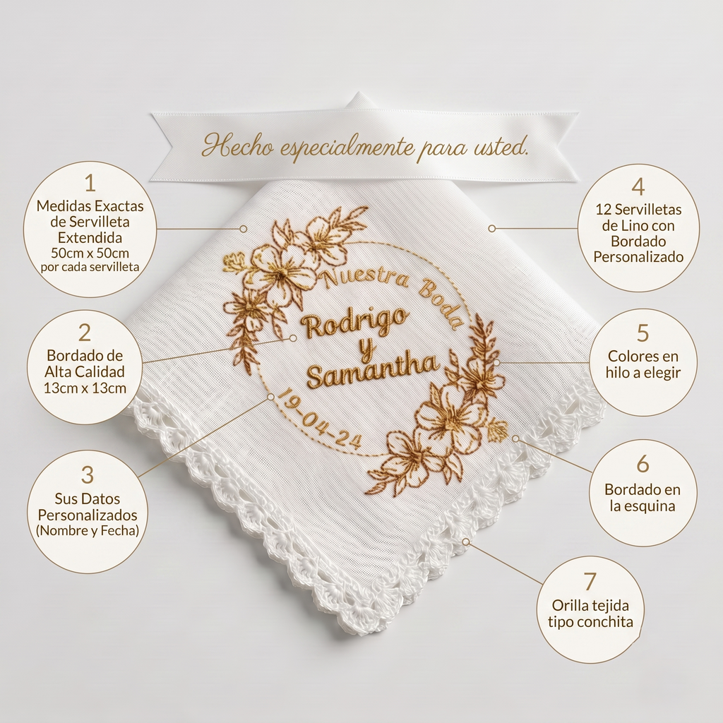 12 Servilletas Para Boda