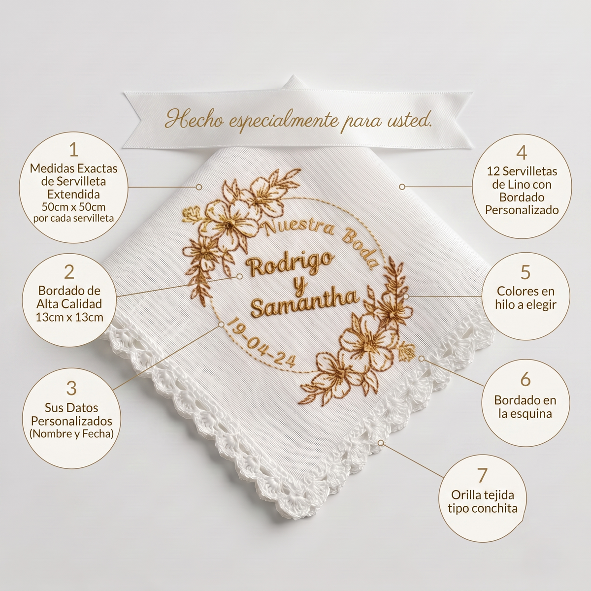 12 Servilletas Para Boda
