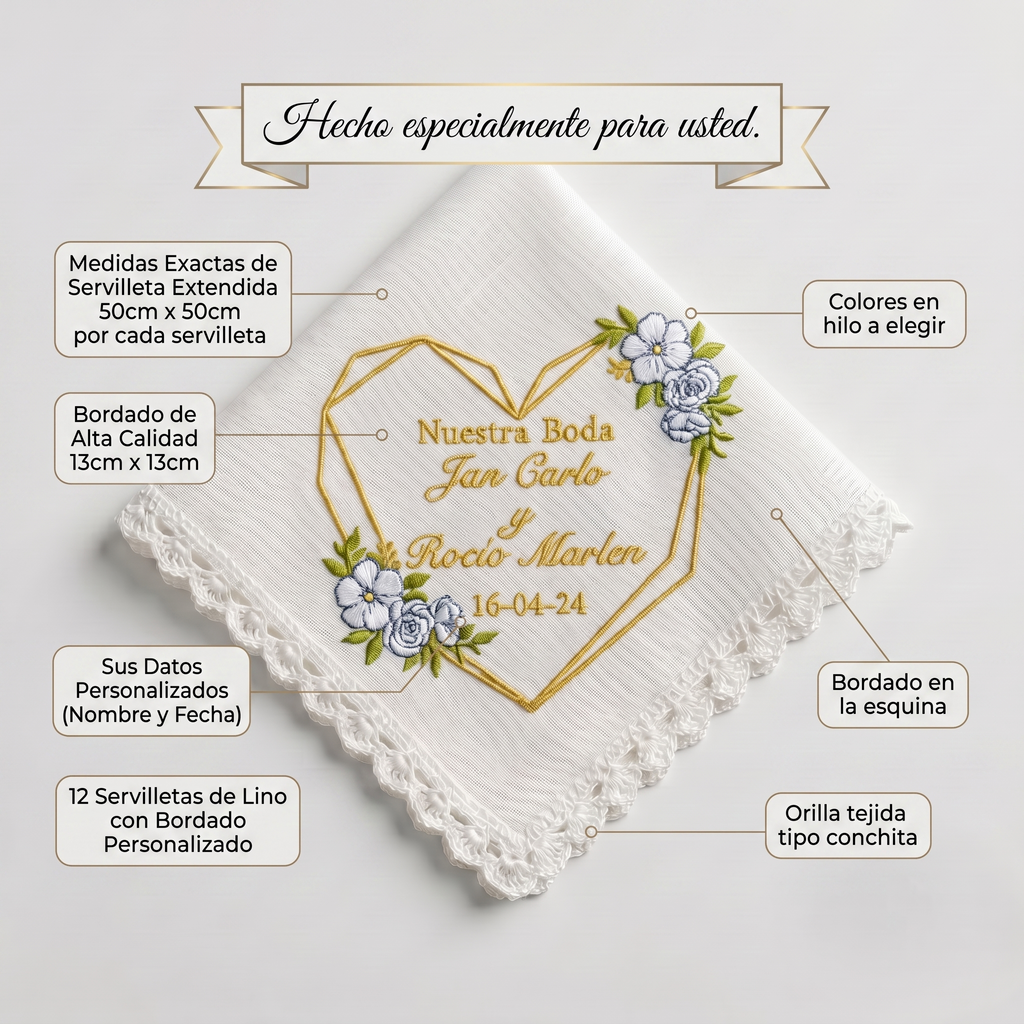 12 Servilletas Para Boda