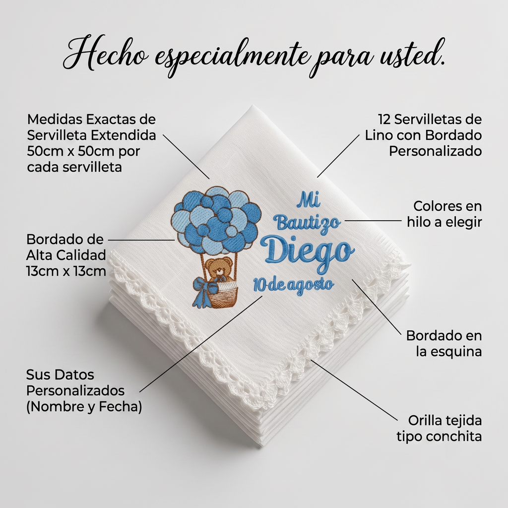 12 Baptism Napkins