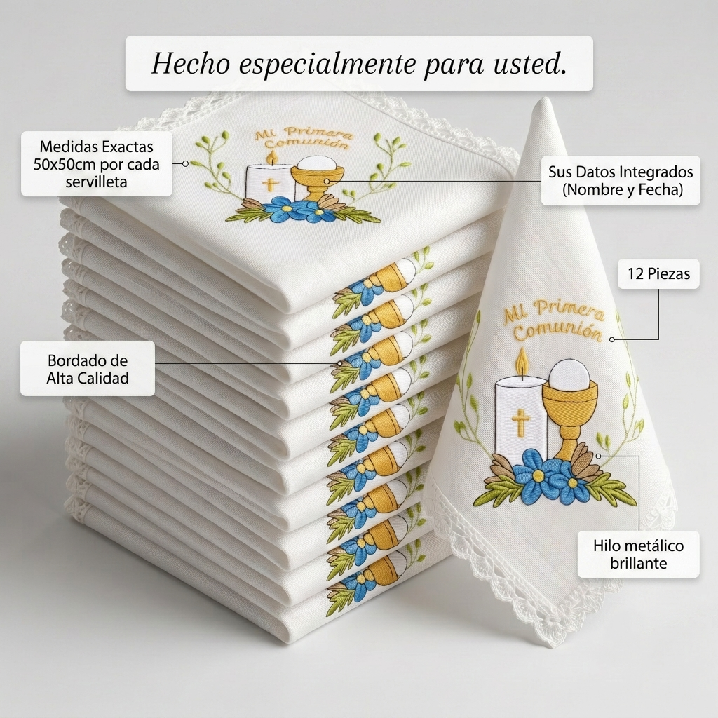 12 Servilletas Para Comunión